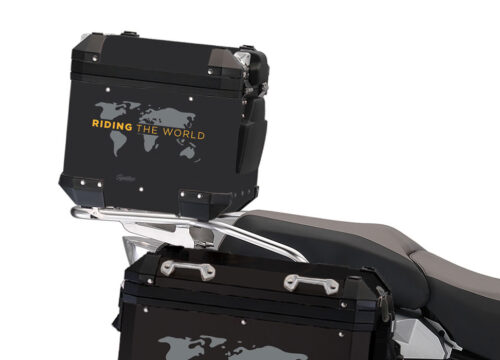 SIG 1392 BMW Aluminum Black Top Box The Globe Grey Yellow Right 02