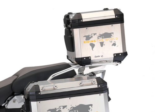 SIG 1392 BMW Aluminum Top Box The Globe Grey Yellow Left 02