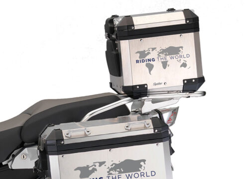 SIG 1393 BMW Aluminum Top Box The Globe Grey Dark Blue left 02