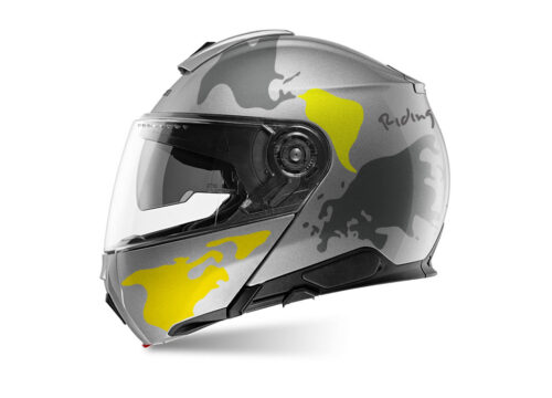 SIG 1468 Shuberth C5 Silver Gloss The Globe Dark Silver Yellow