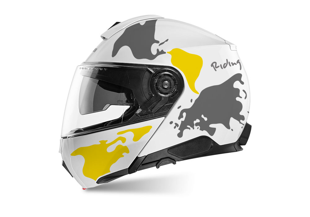 SIG 1468 Shuberth C5 White Grey Yellow Left