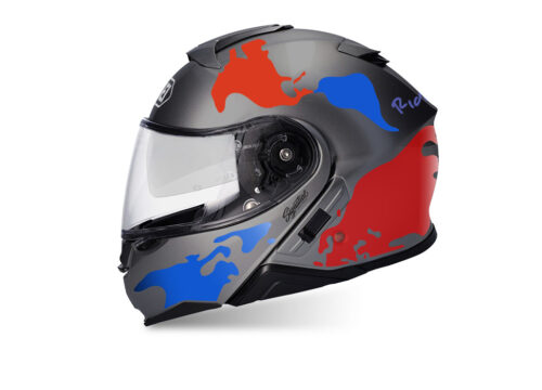 SIG 1463 Deep Grey Helmet Red Blue