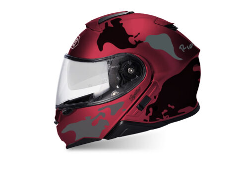 SIG 1466 Wine Red Helmet Grey Black