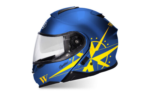 SIG 1471 Shoei Neotec II Compass Blue Helmet Yellow
