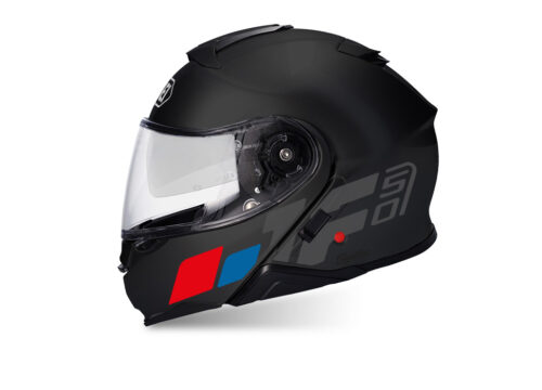 SIG 1498 Shoei Neotec II Black Raise Red Blue