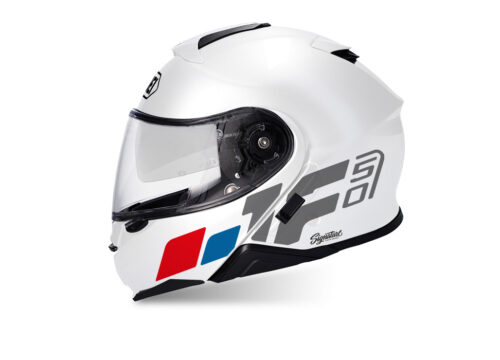 SIG 1498 Shoei Neotec II White Raise Red Blue
