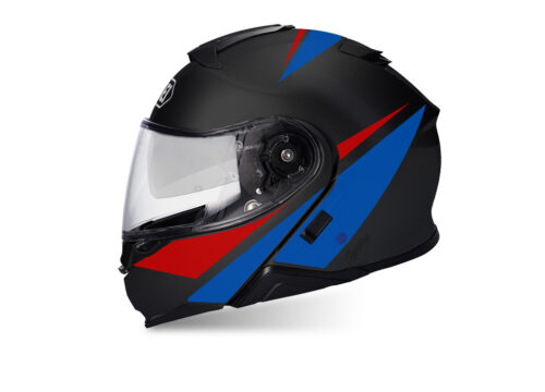 SIG 1499 Shoei Neotec II Vivo Red Blue Black