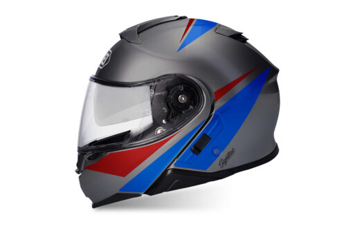 SIG 1499 Shoei Neotec II Vivo Red Blue Grey
