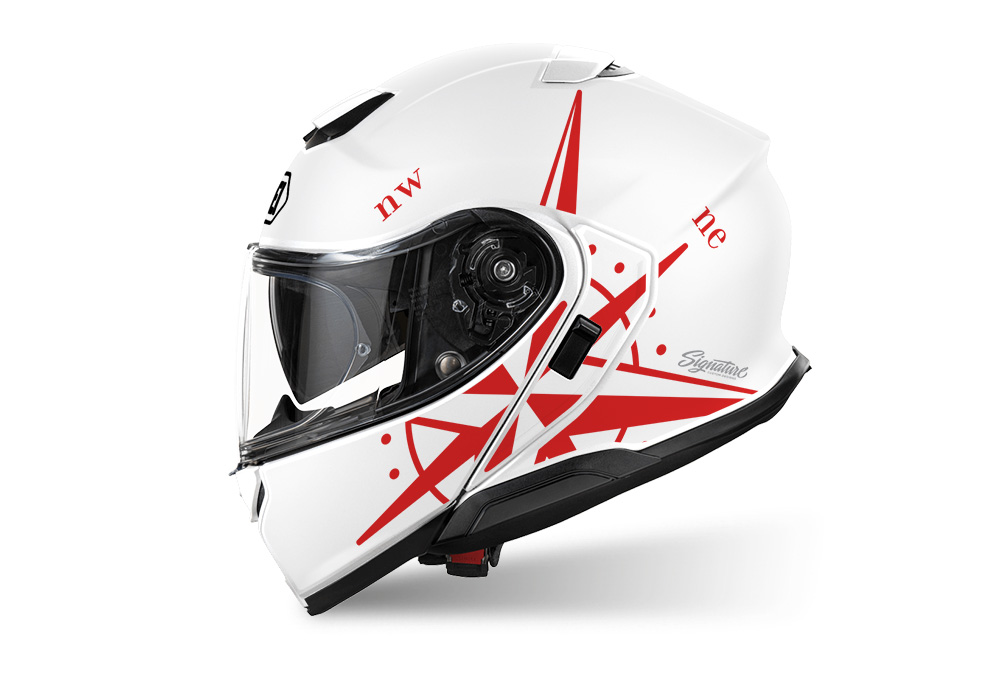 SIG 1517 Shoei Neotec III White Compass Red