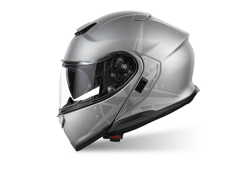 SIG 1518 Shoei Neotec III Light Silver Compass Silver