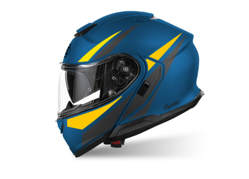 SIG 1526 Shoei Neotec 3 Vivo Blue Grey & Yellow