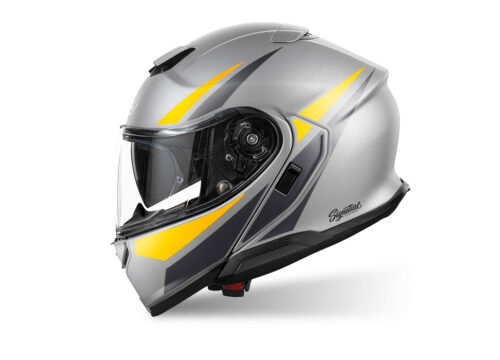 SIG 1526 Shoei Neotec 3 Vivo Silver Grey & Yellow