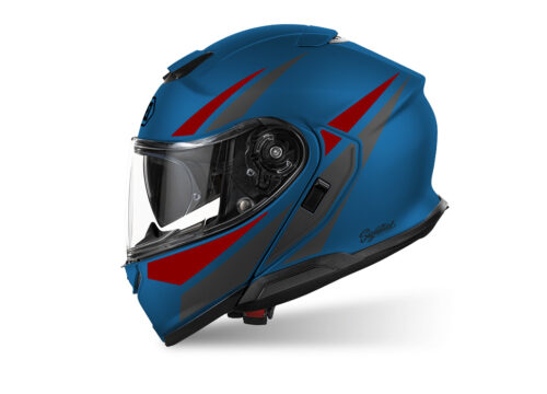 SIG 1527 Shoei Neotec 3 Blue Vivo Grey & Red