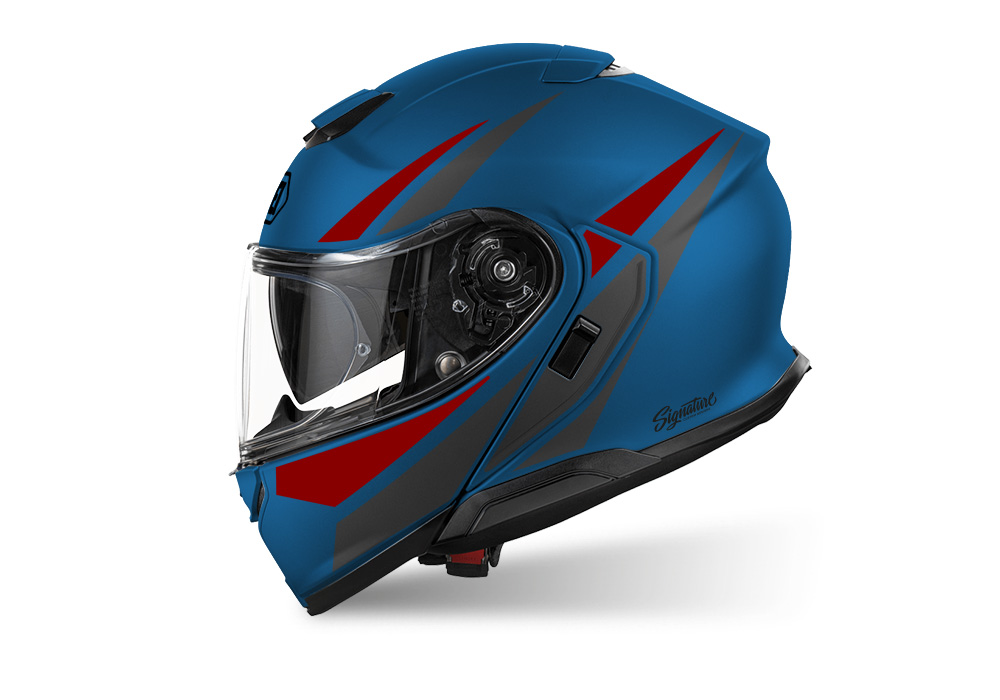 SIG 1527 Shoei Neotec 3 Blue Vivo Grey & Red