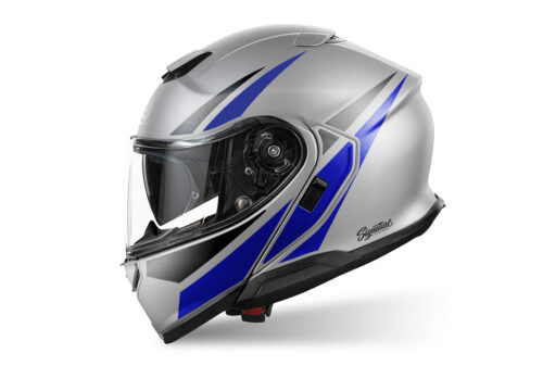 SIG 1530 Shoei Neotec 3 Vivo Silver Grey & Blue