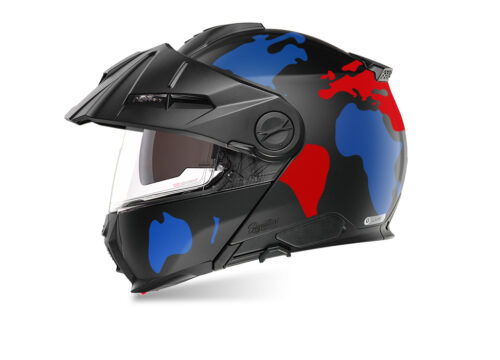 SIG 1544 Schuberth E2 Black Globe Red & Blue