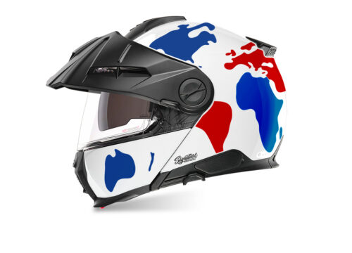 SIG 1544 Schuberth E2 White Globe Red & Blue