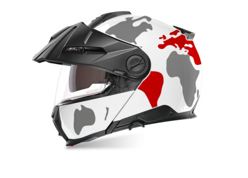 SIG 1546 Schuberth E2 White The Globe Grey & Red