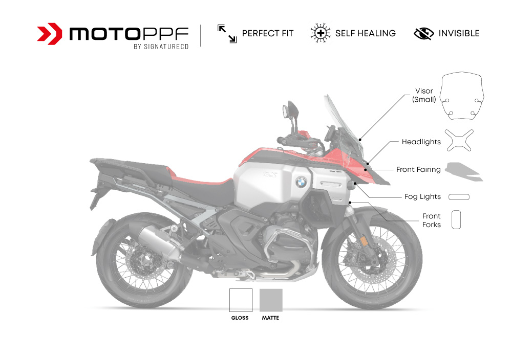 Bmw R1300GS Adv Racing Red Motoppf Front Kit 01