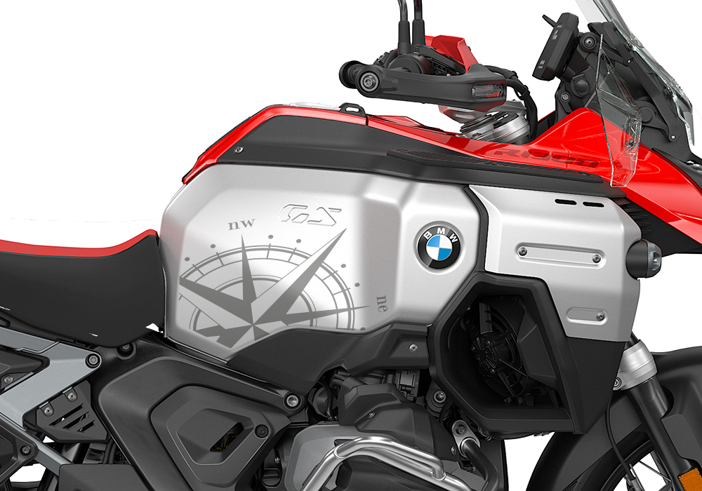 SIG 1645 BMW R1300GS Adventure Racing Red Compass Tank Styling Kit 02